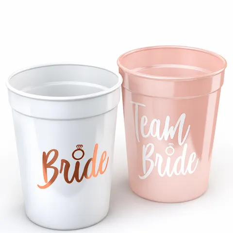Bachelorette Party Plastic Cups Bride To Be And Team Bride Tumbler Wedding Bridal Shower Party Decorations Drinkware
