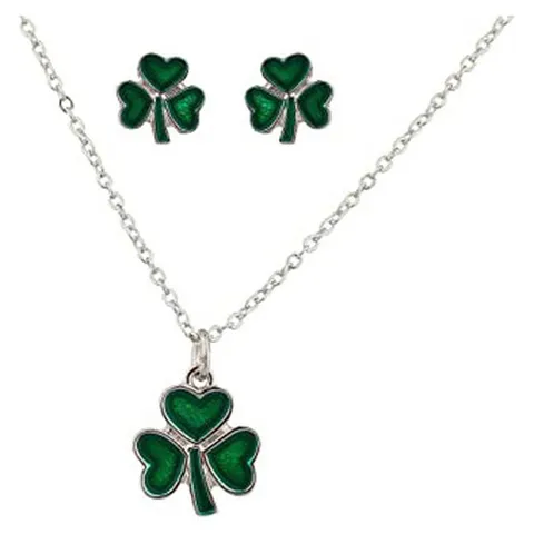 St. Patrick's Day Feest Accessoires Iers Groen Klaver Hoofdband Bril Oorbellen Sjerp Kostuum Set