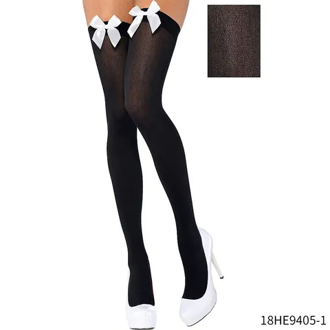 Sexy Kerstfeest Cosplay Kousen Schattig Hart Strik Dijhoge Kousen Dunne Verleiding Lange Sokken Voor Vrouwen