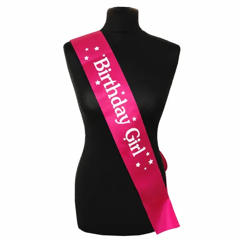 Verjaardag Meisje Sjerp Feest Lint Glitter Satijn Ceremoniële Riem Feestdecoratie Vieren Accessoires Voor Vrouwen