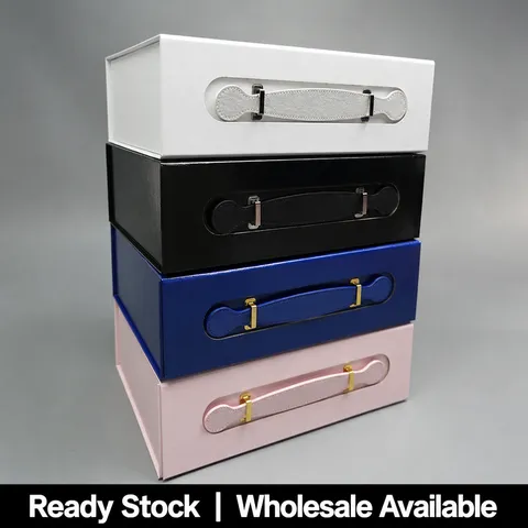 PU-Leder Klappbare Magnetische Geschenkbox Mode Tragbare Kosmetik Aufbewahrungsbox Luxus Elektronische Geschenkverpackung Behälter