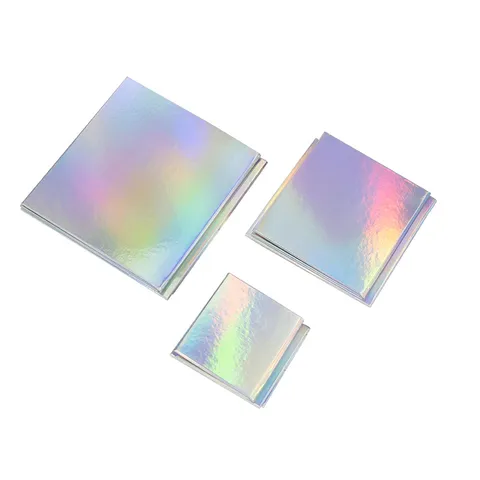 Boîte Cadeau Pliable Carrée Argent Laser Boîte d'Emballage à Rabat Magnétique Pour Fête Décoratif Rangement