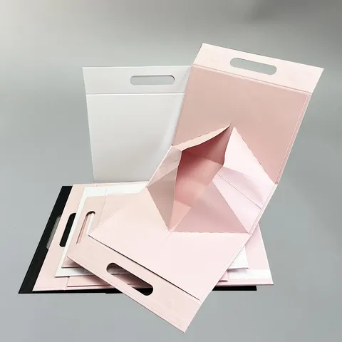 Dreieck Magnetische Geschenkbox Handheld Faltbare Verpackungsbox Luxus Pappe Geschenk Aufbewahrungsbox Für Hochzeit Geburtstag Party