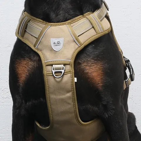 Tactical Dog Harness And Leash Set Adjustable No Pull Reflective Pet Vest For Medium Large Dogs Outdoor Walking