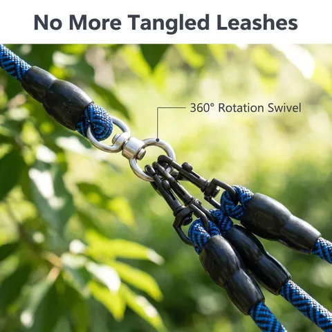 Multi-Head Dog Leash Anti-Tangle Multi-Pet Traction Rope For Small Medium Large Dogs Braided Nylon Walking Lead