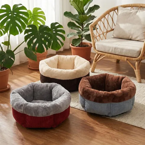 Thickened Warm Plush Pet Bed Soft Corduroy Cat Sleeping Bag Cozy Puppy Mat Indoor Sleeping House Pet Supplies