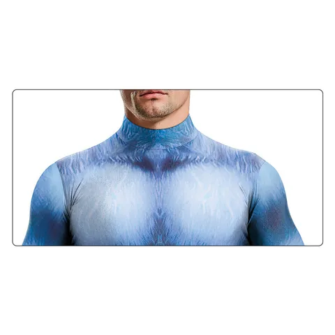 Unisex Ganzkörper Enger Jumpsuit Blaues Tier Kostüm Digitaldruck Zentai Bodysuit Spandex Rollenspiel Performance Bekleidung
