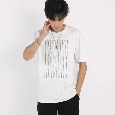 Herren Casual Bedruckt Kurzarm T-Shirt Slim Fit Baumwolle Rundhals Sommer Top Mode Streetwear Atmungsaktiv T-Shirt