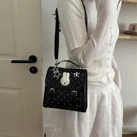 Femmes Mode Mini Sac à Dos Mignon Pois Décontracté Daypack Cuir PU Voyage École Livre Sac