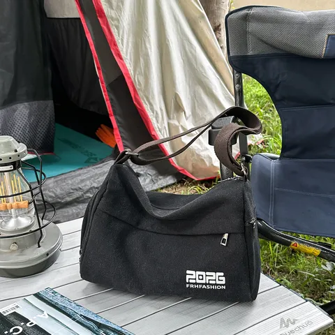 Borsa a Tracolla in Tela Casual Grande Capacità Messenger Unisex Commuting Sport Borsa Crossbody Vintage Moda Borsetta