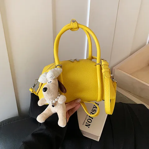 Mujeres Casual Cuero PU Bolso Almohada Pequeño Bolso de Mano Asa Superior Bolso Cruzado de Moda Con Correa de Hombro