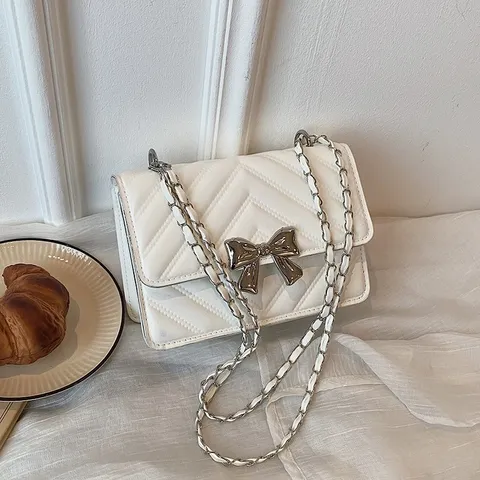 Women Quilted Chain Crossbody Bag PU Leather Luxury Designer Style Small Flap Shoulder Bag Casual Handbag