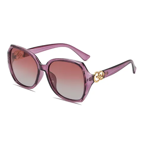 Womens Fashion Polygon Sunglasses PC Frame Gradient UV400 Polarized Sun Glasses For Driving Outdoor Travel Daily Wear