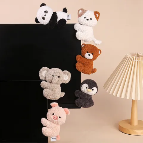 Carino Animale Peluche Clip Giocattolo Cartone Animato Pinguino Elefante Maiale Cane Orso Panda Koala Bambola di Peluche Ufficio