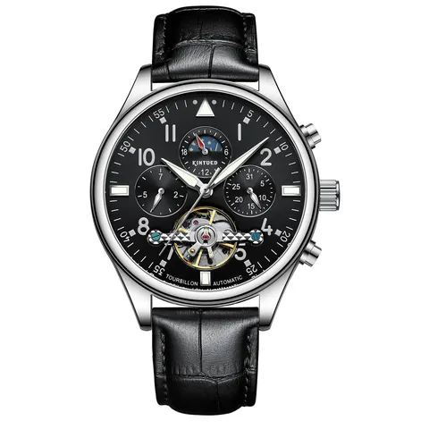 Herren Automatikuhr Mechanisch Business Mode Hohl Edelstahl Legierung Armbanduhr Leuchtend Wasserdicht Kalender