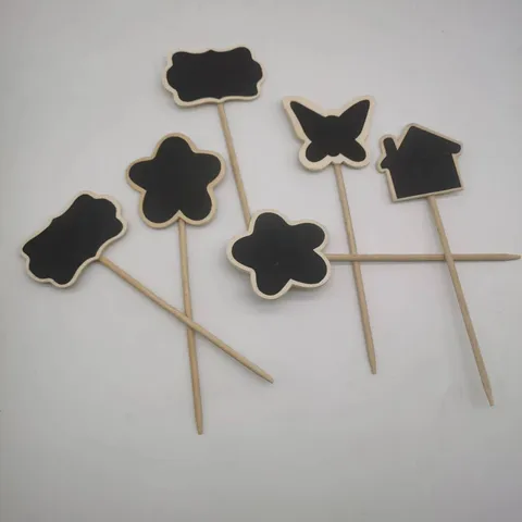 Mini Pizarra de Madera Tablón de Anuncios Estilo Pastoral Letrero de Mensaje de Escritorio Lindo Adorno de Artesanía de Forma de Dibujos Animados