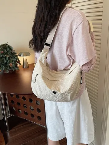 Nylon Adiβrophi Tsanta Xmiwros Dumpling Moda Casual Commuting Tsanta Wmos Karomotyvo Gynaikeia