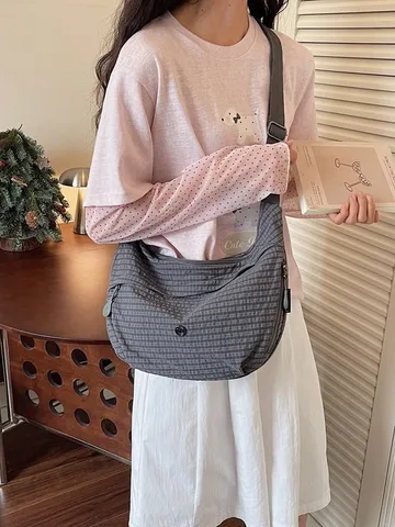 Nylon Adiβrophi Tsanta Xmiwros Dumpling Moda Casual Commuting Tsanta Wmos Karomotyvo Gynaikeia