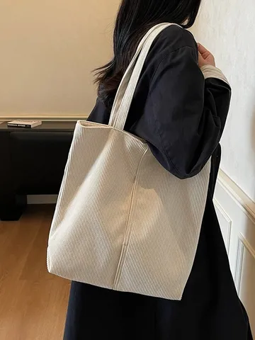 Casual Megalis Horitikotitas Kordoto Tsanta Tote Gia Gynekes Monochromi Tsanta Omou Vintage Tsanta Agoron