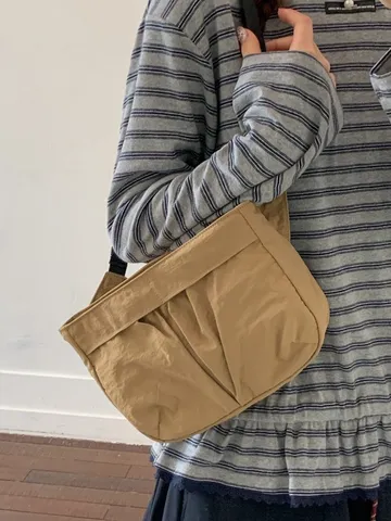Γυναικείο Vintage Workwear Στυλ Χιαστί Τσάντα Μεγάλης Χωρητικότητας Νάιλον Τσάντα Ώμου Casual Tote Τσάντα για Καθημερινή Μετακίνηση
