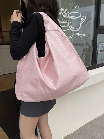 Τσάντα Tote από Νάιλον Μεγάλης Χωρητικότητας Casual Ελαφφιά Τσάντα Ώμου Κομψή Τσάντα Αγορών για Γυναίκες
