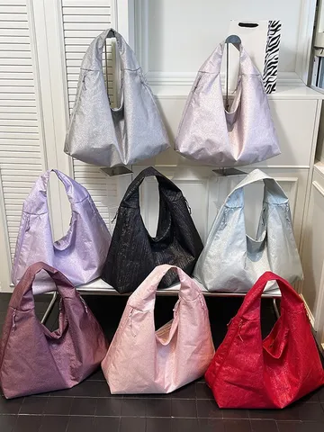 Τσάντα Tote από Νάιλον Μεγάλης Χωρητικότητας Casual Ελαφφιά Τσάντα Ώμου Κομψή Τσάντα Αγορών για Γυναίκες