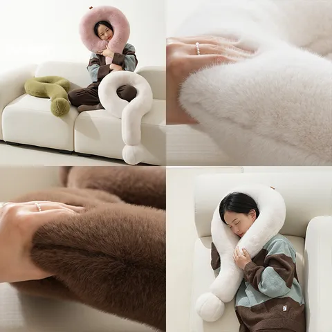 Creative Question Mark Plush Throw Pillow Soft Stuffed Cushion Cute Neck Pillow For Living Room Sofa Bedroom Home Decor