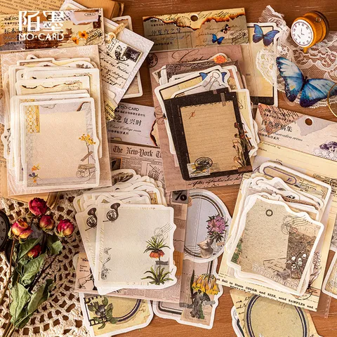 Vintage Botanical Scrapbooking Material Paper Pack Floral Junk Journal Background Deco Craft Paper DIY Diary Stationery