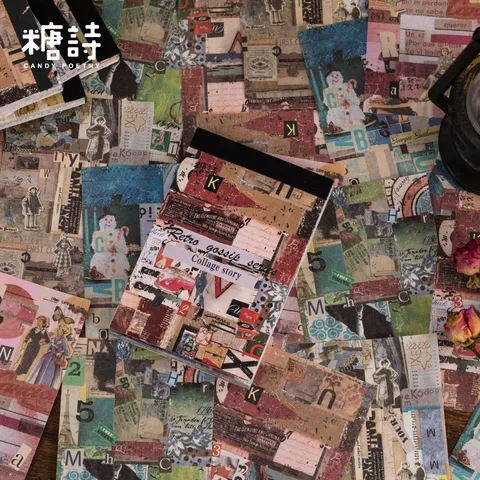 Βιβλίο Υλικού Χαρτιού Retro Scrapbooking Vintage Εικονογράφηση Διακοσμητικό Χαρτί για DIY Planner Junk Journaling Καλλιτεχνικά Μοτίβα