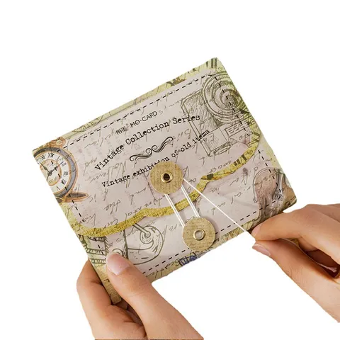 Vintage Collection Series Journal Material Paper Kit Retro Kraft Envelope Botanical Floral Classic Painting Scrapbooking DIY Deco Collage Stationery Packet