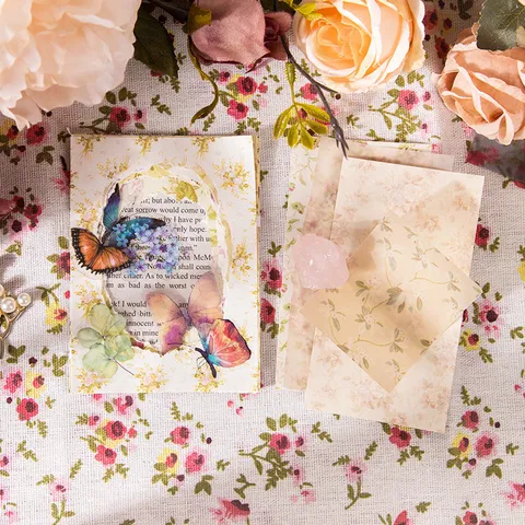 Pack de Papier Scrapbooking Floral Fournitures de Journaling de Fleurs Vintage Papier Spécial Décoratif Pour Bricolage