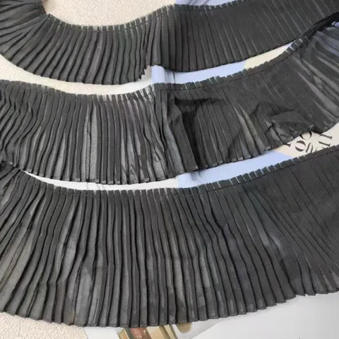 Pearl Chiffon Pleated Lace Trim Ribbon For Sewing Dress Skirt Curtain Home Decor DIY Craft Garment Accessories