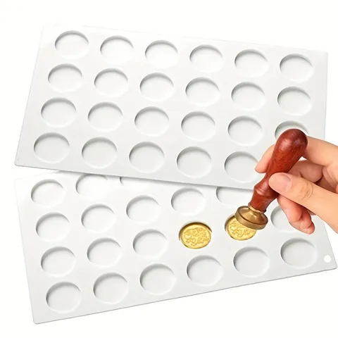 Moule à Gâteau en Silicone Disque Rond Multi Cavités Outil de Pâtisserie DIY Moule à Chocolat Tampon Cire Résine Ustensiles