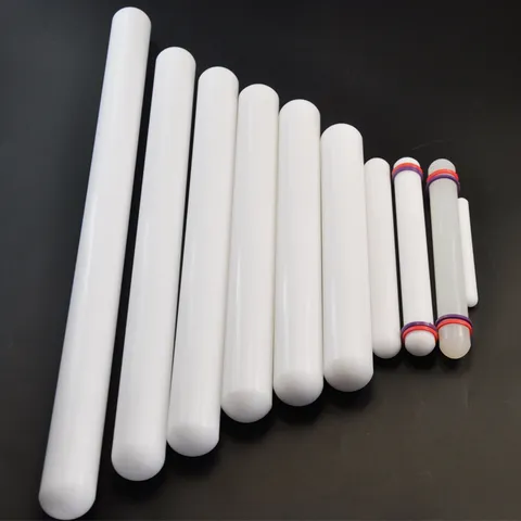 Rouleau à Pâtisserie en Plastique Blanc Antiadhésif Rouleau à Pâte Outils de Cuisson pour Cuisine