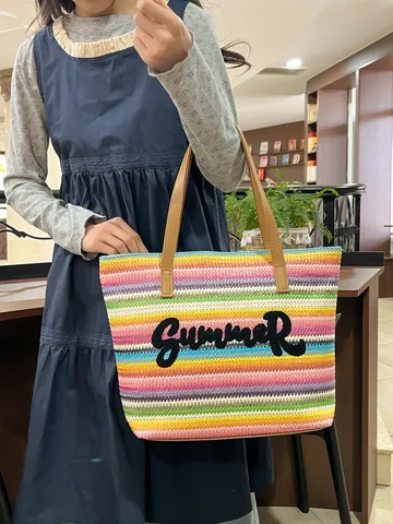 Dames Grote Capaciteit Stro Look Geweven Tote Bag Meerkleurige Gestreepte Schouder Strandtas Zomer Brief Borduurwerk Reishandtas