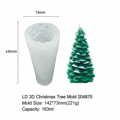 Silikon Weihnachtsbaum Tannenzapfen Kerzenform DIY Backen Kuchenform Kristall Epoxidharz Gipsform Handwerkwerkzeug