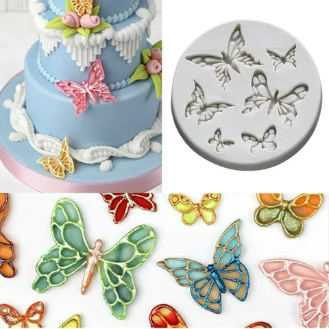 Schmetterling Silikonform Fondant Kuchendekorationswerkzeug Schokolade DIY Epoxidharzform Backen Küchenzubehör