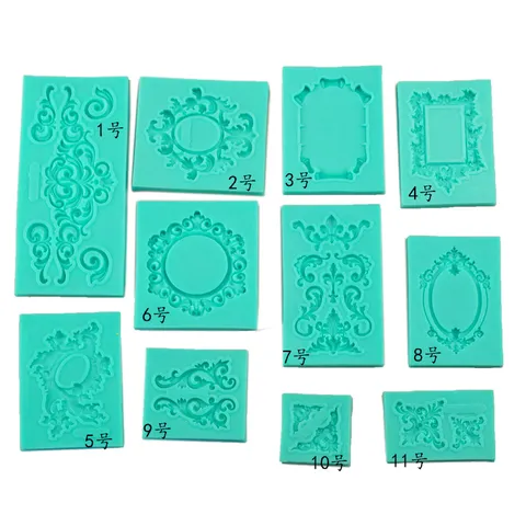 Europäisches Retro Relief Blumen Fondant Kuchenform Silikon Backform Barock Rolle Schokolade Gebäck Werkzeug