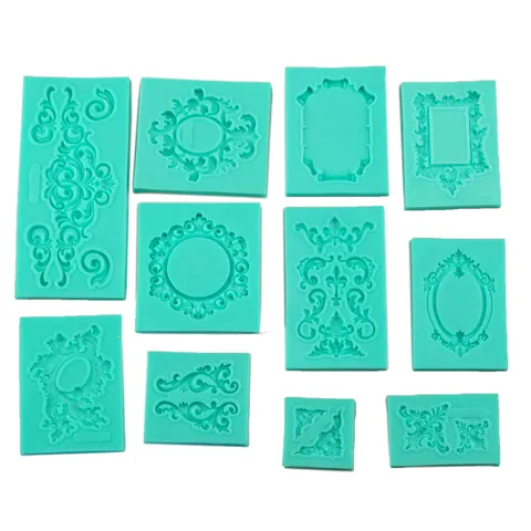 Europäisches Retro Relief Blumen Fondant Kuchenform Silikon Backform Barock Rolle Schokolade Gebäck Werkzeug