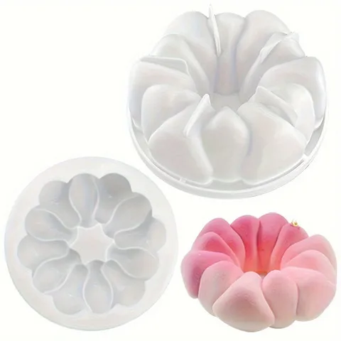 Silicone Cake Mold Floral Rock Wreath Design Baking Tool For DIY French Dessert Mousse Chiffon Cake Kitchen Bakeware