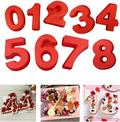 DIY Arabische Ziffern Silikon Kuchenform Mousse Backwerkzeug Für Geburtstag Party Dessert Gebäck Kuchendekoration