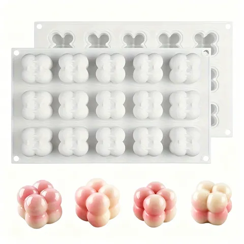 3D Würfel Silikonform Geometrische Mousse Kuchen Backform DIY Kerze Gips Harz Form Küche Backgeschirr
