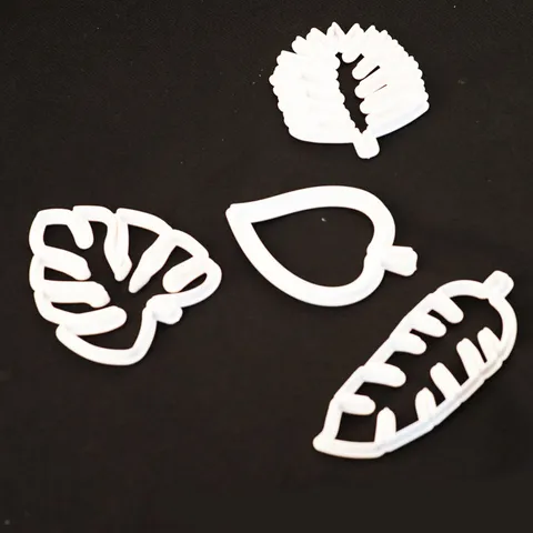 Plastic Monstera Leaf Fondant Cake Cookie Mold Tropical Leaves Biscuit Embosser Baking DIY Kitchen Craft Tool
