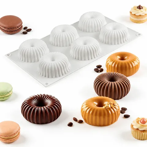 Silicone Donut Mold Ring Cake Baking Pan Non-Stick Chocolate Mousse Dessert DIY Pastry Kitchen Baking Tool