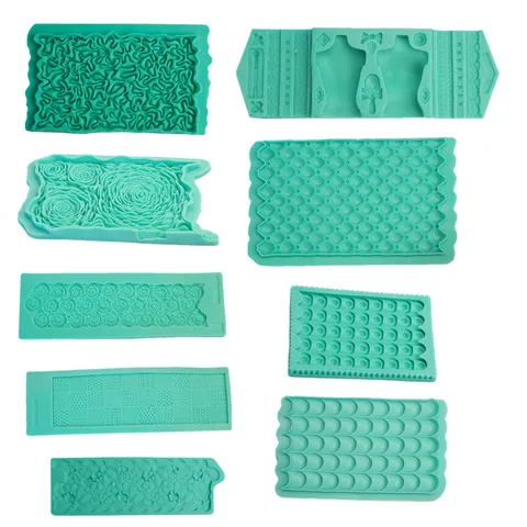 Cross Border DIY Silicone Mold Fondant Cake Lace Border Texture Decoration Baking Mold Flexible Heat Resistant Tool