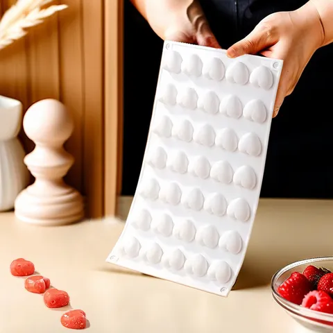 35-Cavity Heart Silicone Cake Mold Food Grade Chocolate Mousse Baking Tool DIY Fondant Biscuit Soap Mold