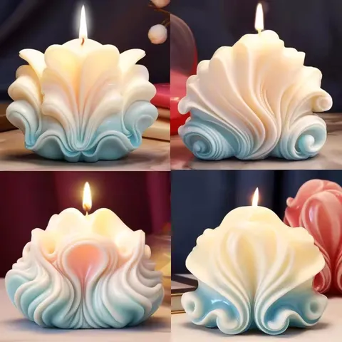 DIY Ozean Serie Silikon Muschel Form Schneckenhaus 3D Aromatherapie Kerzenform Fondant Kuchen Dekoration Werkzeug Handwerk Harz Form
