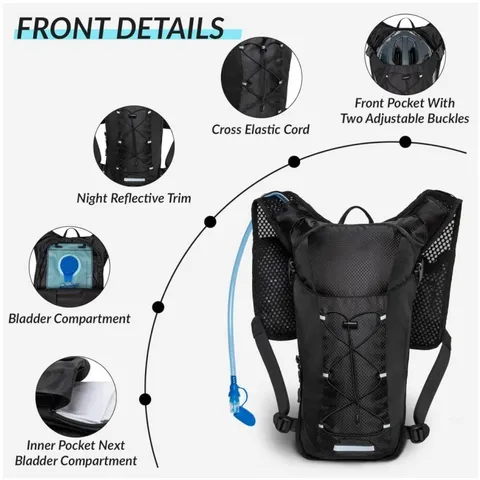 Unisex Waterproof Lightweight Outdoor Sports Hydration Backpack For Cycling Running Hiking Camping Travel Daypack