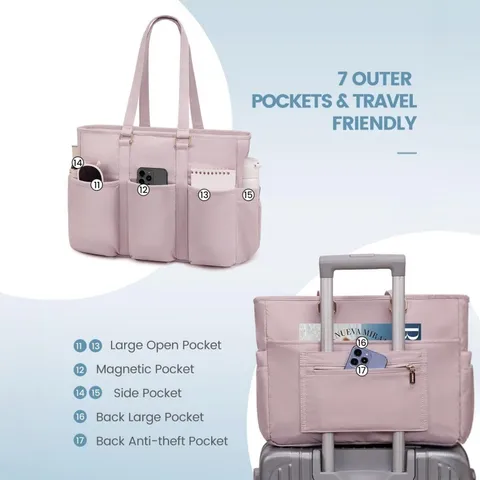 Damen Wasserdichte Tote Tasche Große Kapazität Laptop Umhängetasche Business Aktentasche Reise Handtasche Casual Pendler Tasche