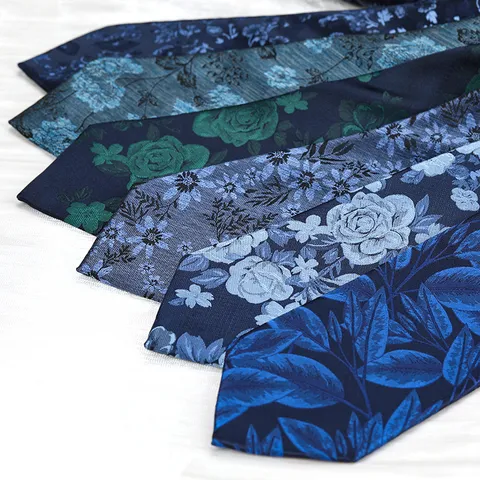 Men's Business Formal Tie Classic Jacquard Woven Polyester Silk Necktie Wedding Career Office Neck Wear